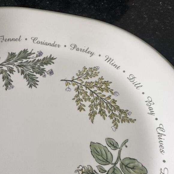 Vintage Corelle Thymeless Herbs Platter Oval Serving Platter 12"x9-3/4" USA - Picture 5 of 10